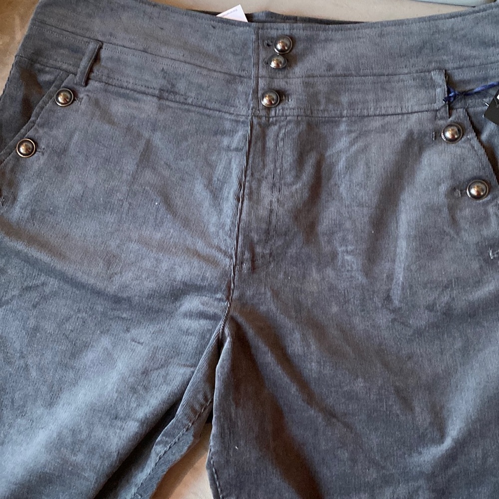 Dark gray High waist soft cotton(cords).